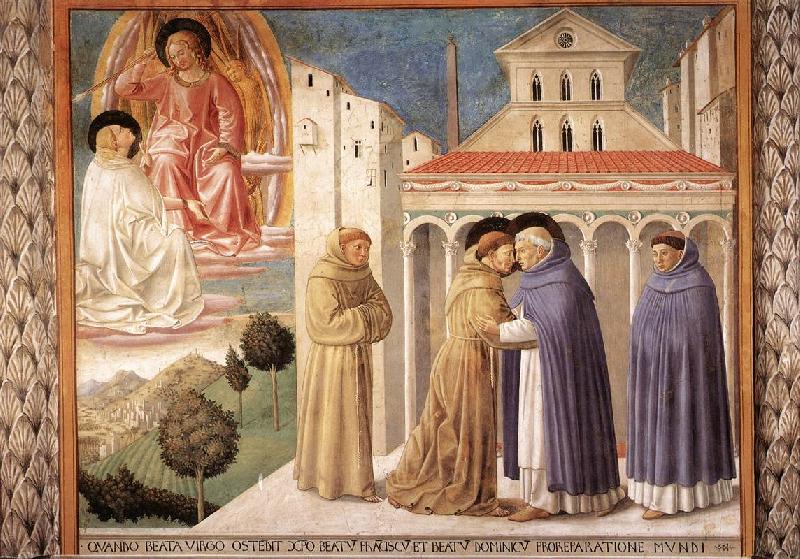 GOZZOLI, Benozzo Scenes from the Life of St Francis (Scene 4, south wall) sdg